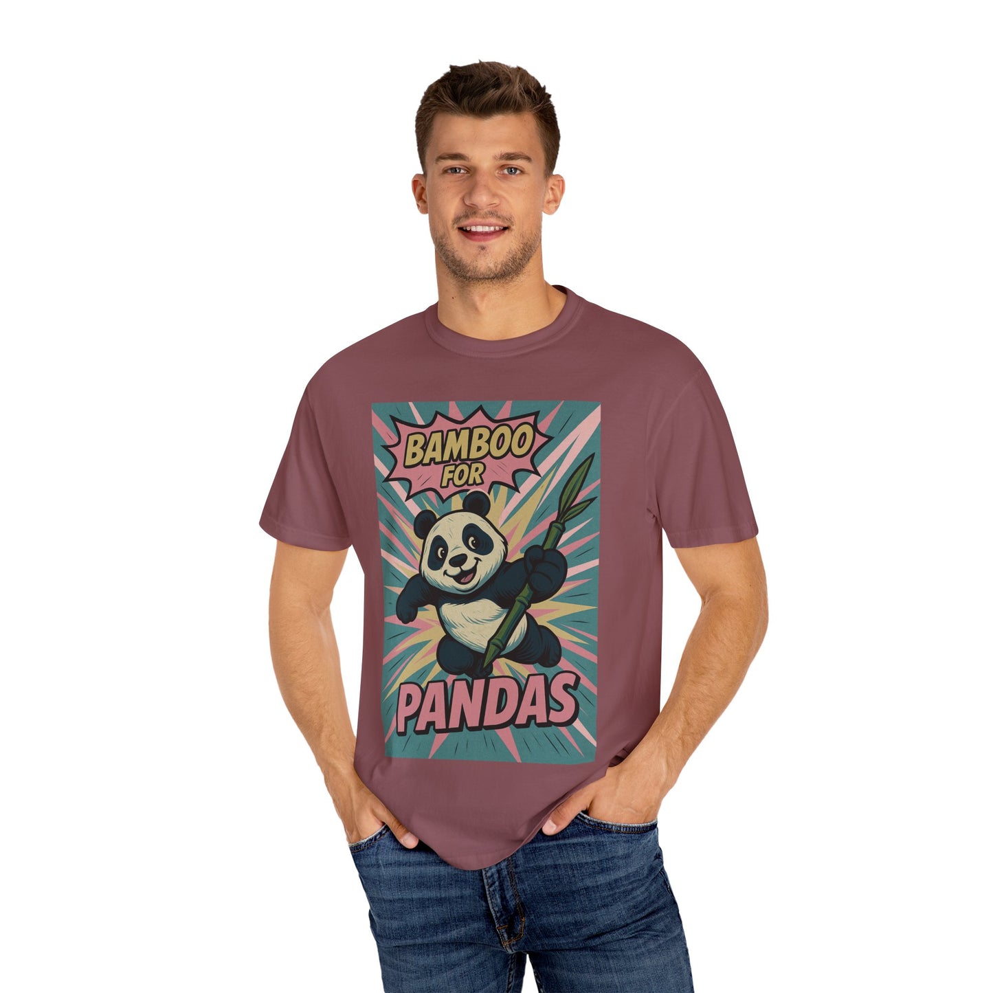 Panda Love Unisex T-Shirt, Eco-Friendly Bamboo Shirt, Cute Animal Tee, Gift for Nature Lovers, Stylish Casual Wear