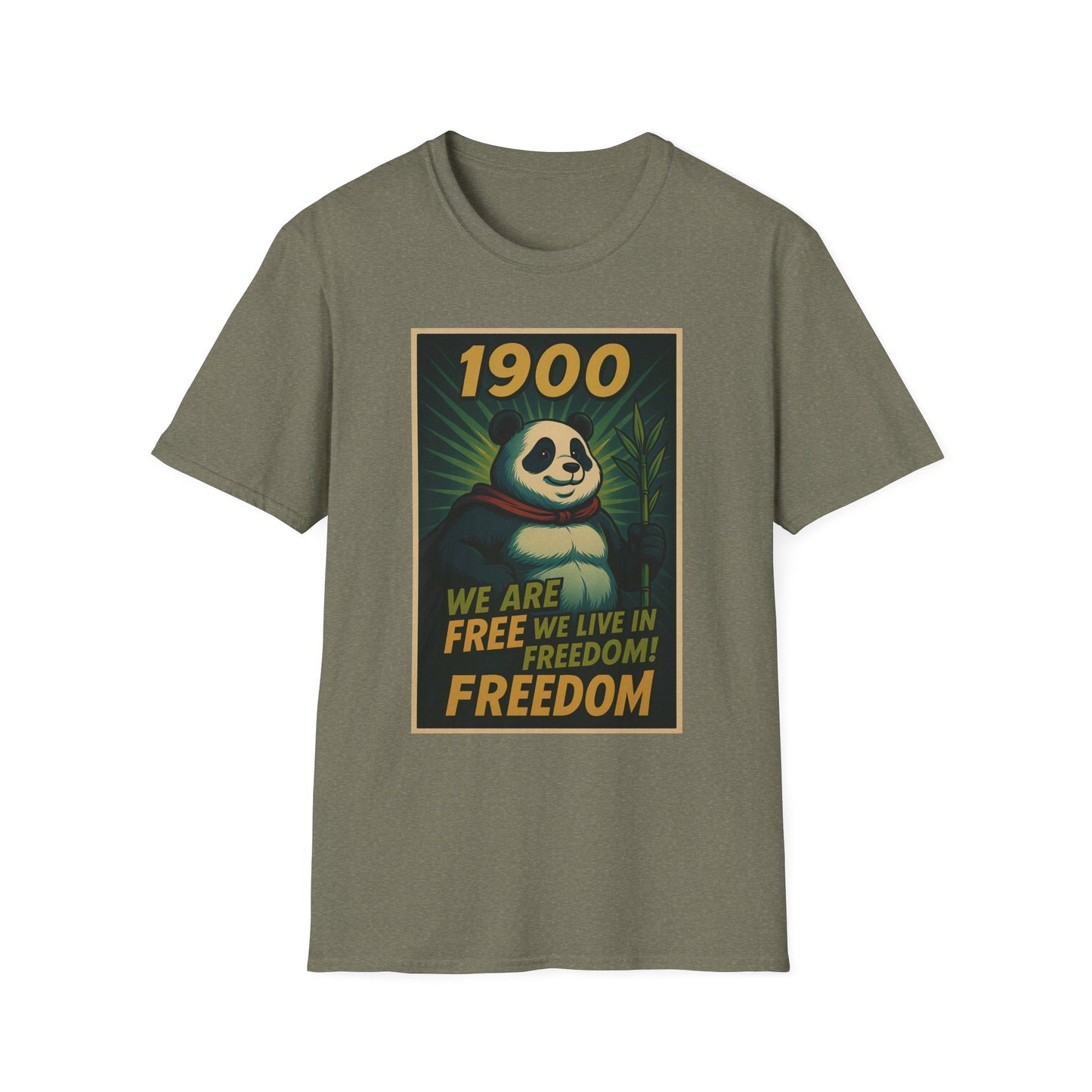 Panda Freedom T-Shirt, Fun Graphic Tee, Gifts for Animal Lovers, Casual Wear, Unique Vintage Style Tee
