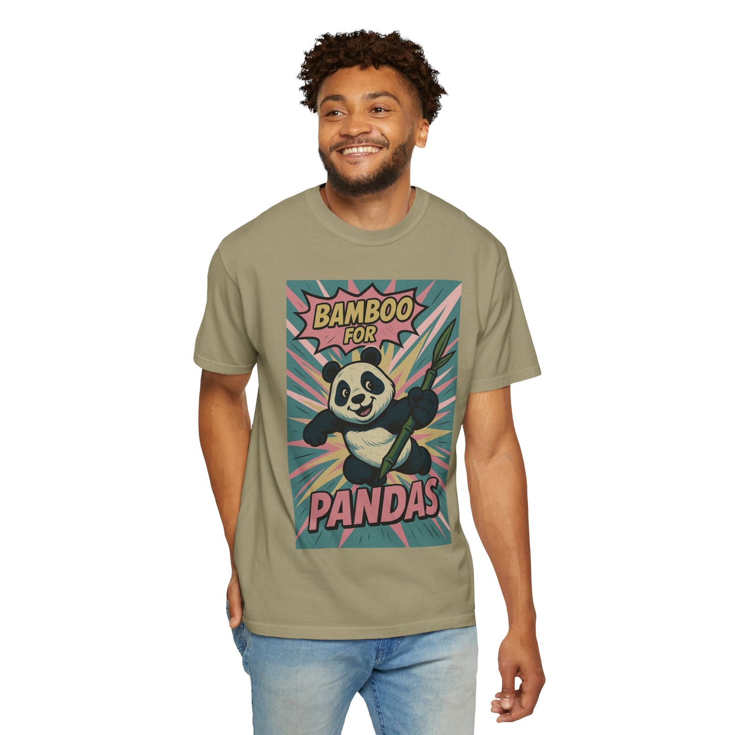 Panda Love Unisex T-Shirt, Eco-Friendly Bamboo Shirt, Cute Animal Tee, Gift for Nature Lovers, Stylish Casual Wear