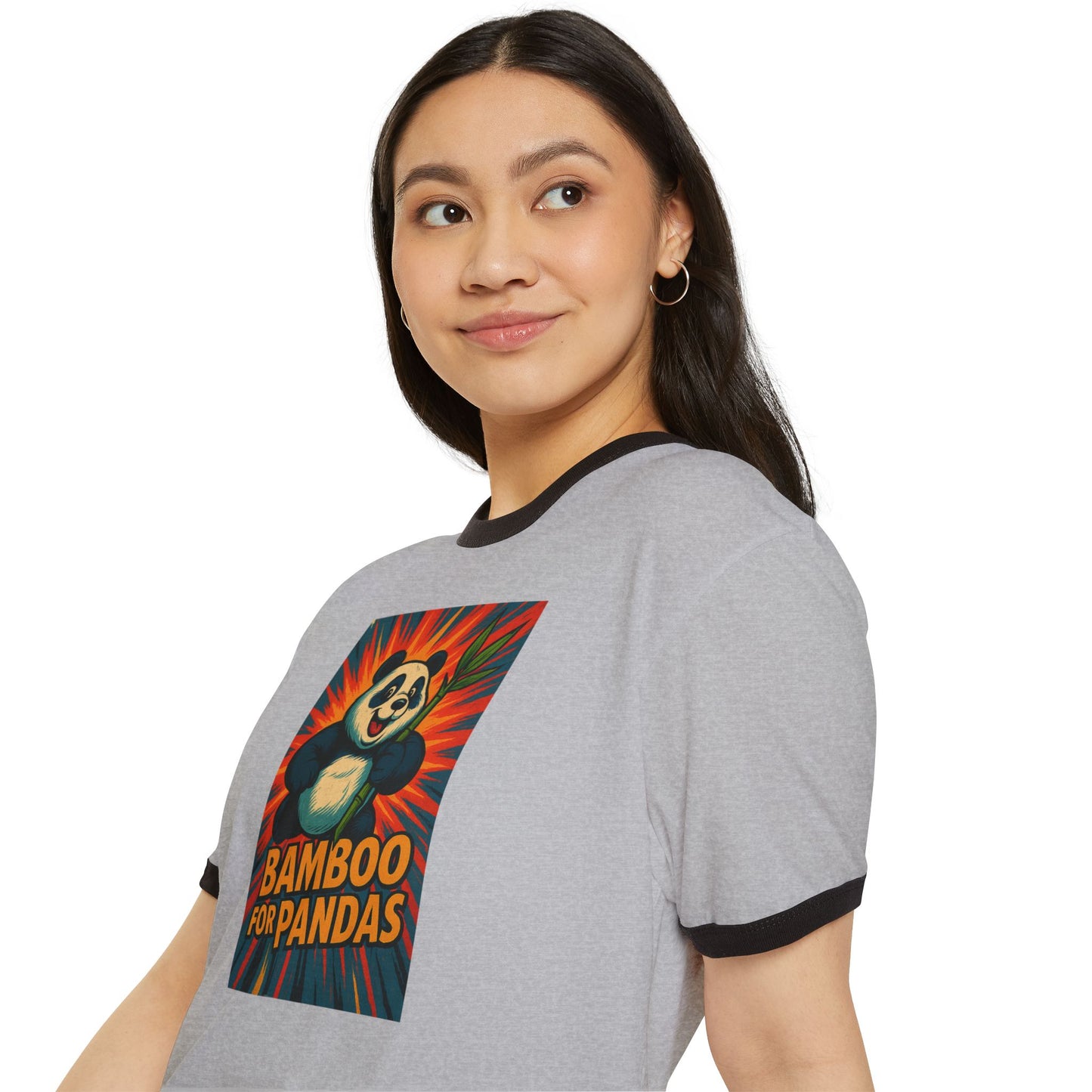 Bamboo for Pandas Ringer T-Shirt, Eco-Friendly