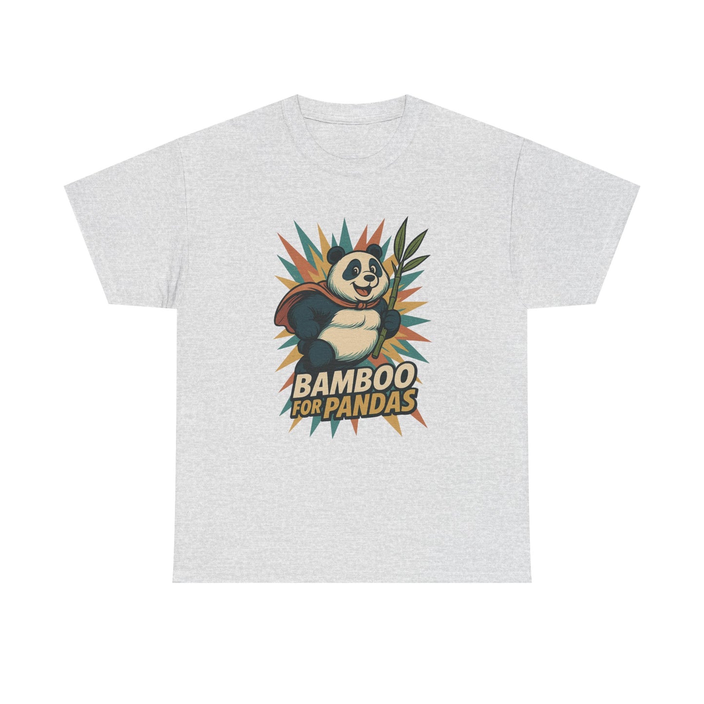 Cute Panda Bamboo Unisex Cotton Tee, Animal Lover Gift, Eco-Friendly Apparel, Casual Wear, Nature-Themed Shirt