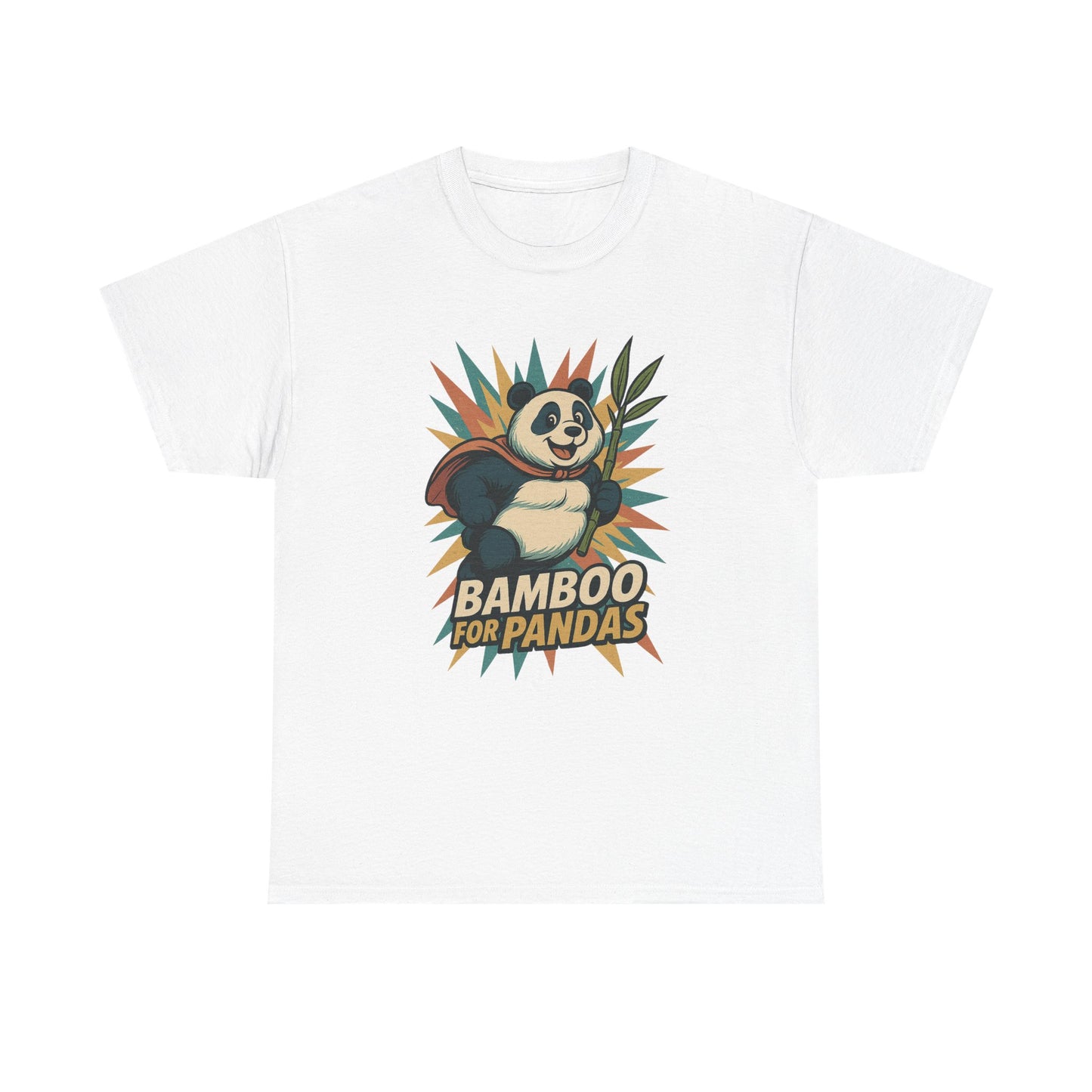 Cute Panda Bamboo Unisex Cotton Tee, Animal Lover Gift, Eco-Friendly Apparel, Casual Wear, Nature-Themed Shirt