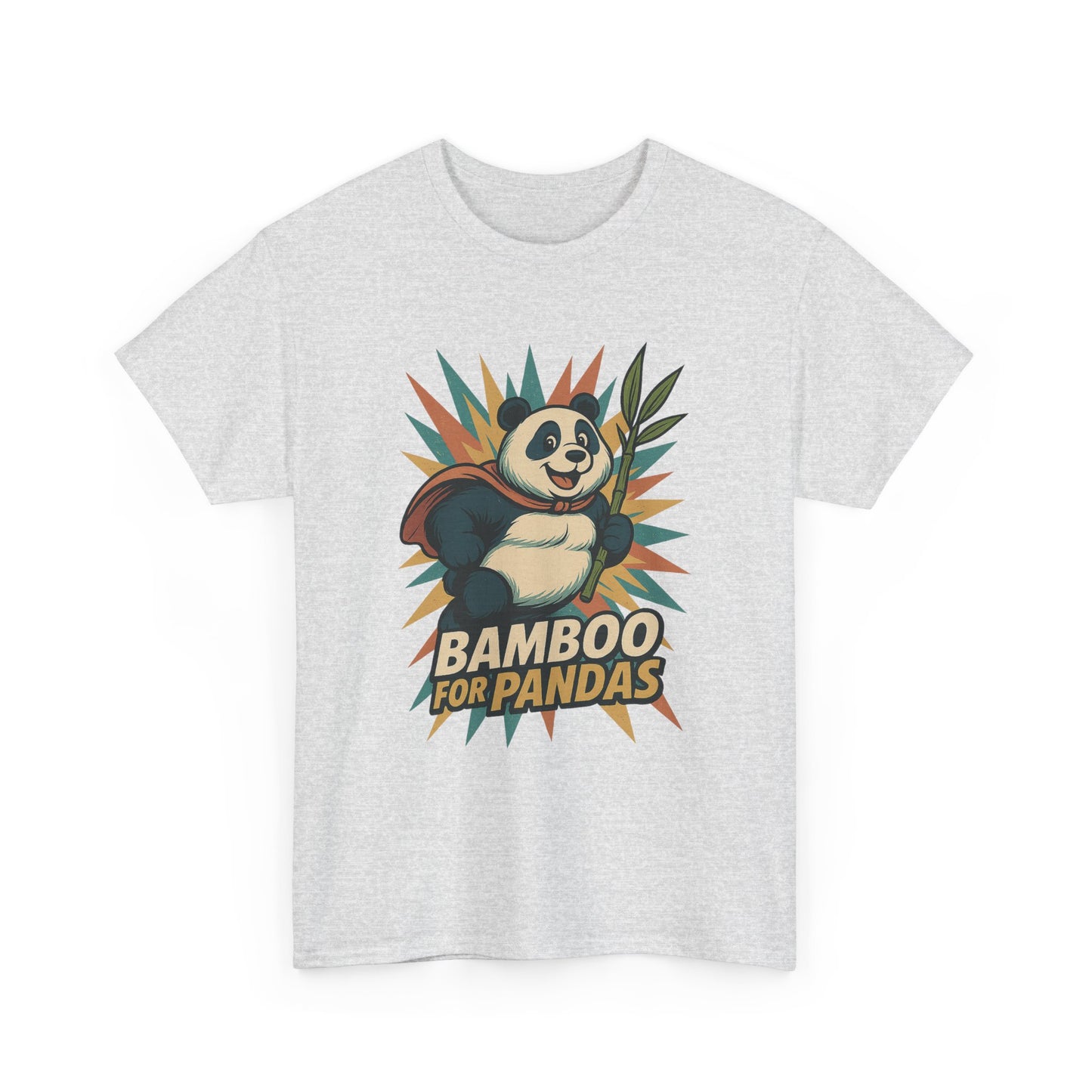 Cute Panda Bamboo Unisex Cotton Tee, Animal Lover Gift, Eco-Friendly Apparel, Casual Wear, Nature-Themed Shirt