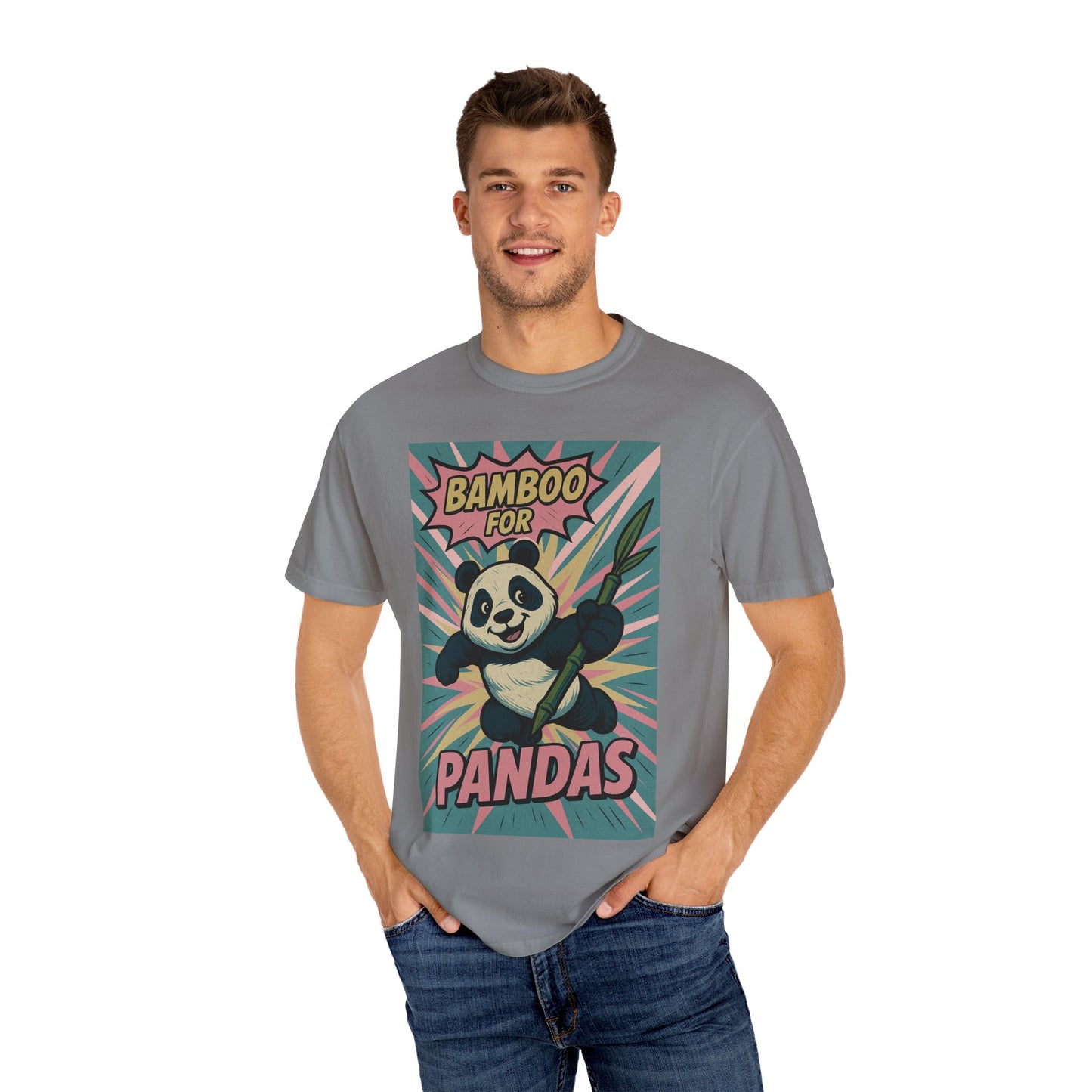 Panda Love Unisex T-Shirt, Eco-Friendly Bamboo Shirt, Cute Animal Tee, Gift for Nature Lovers, Stylish Casual Wear