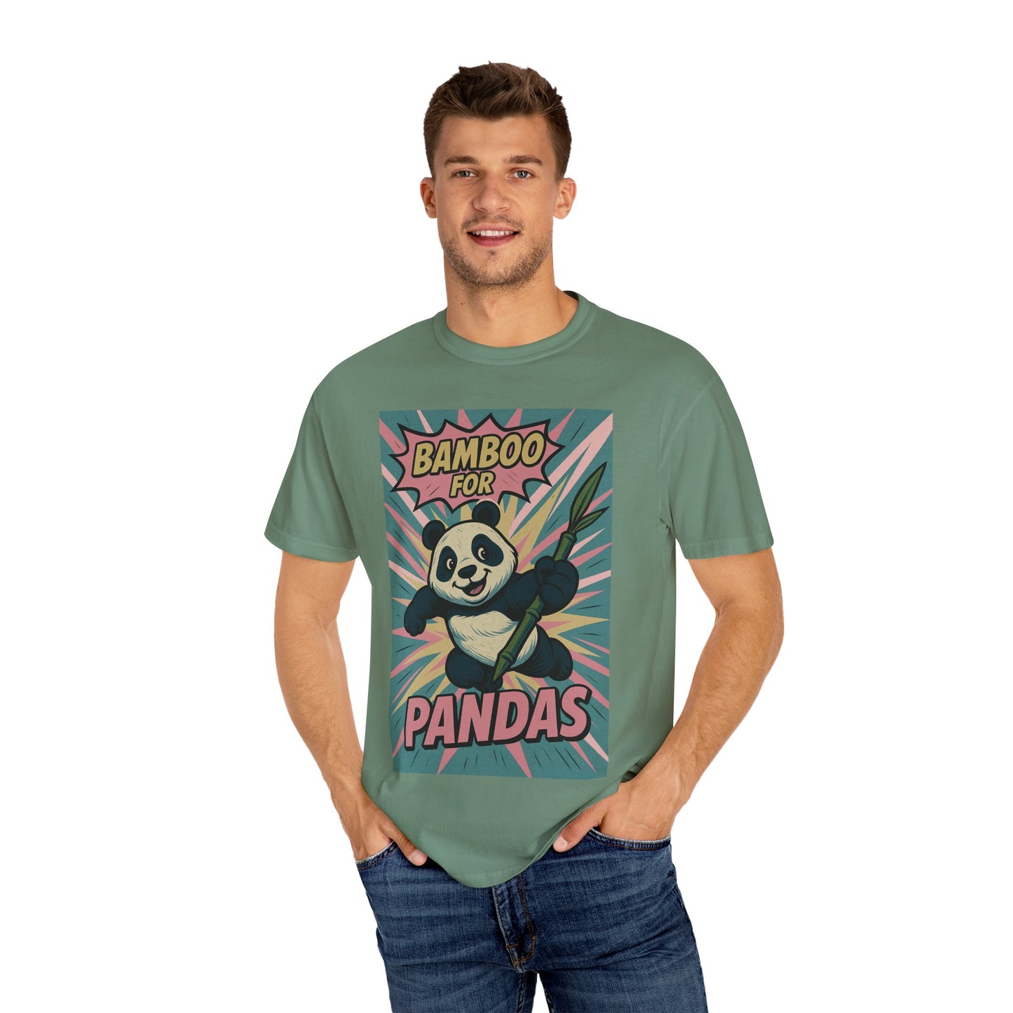 Panda Love Unisex T-Shirt, Eco-Friendly Bamboo Shirt, Cute Animal Tee, Gift for Nature Lovers, Stylish Casual Wear