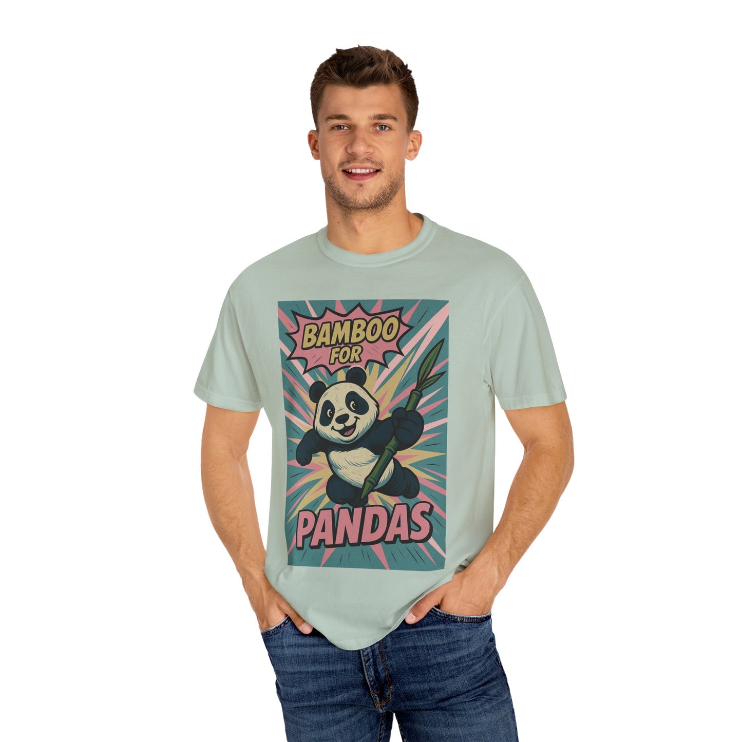 Panda Love Unisex T-Shirt, Eco-Friendly Bamboo Shirt, Cute Animal Tee, Gift for Nature Lovers, Stylish Casual Wear