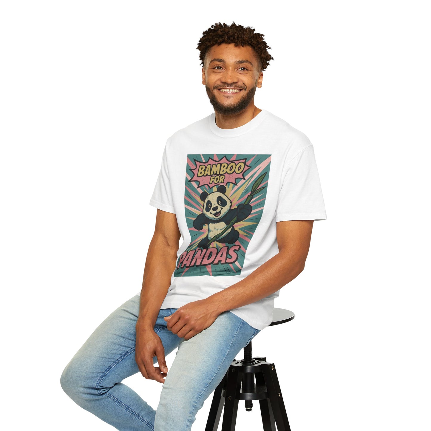 Panda Love Unisex T-Shirt, Eco-Friendly Bamboo Shirt, Cute Animal Tee, Gift for Nature Lovers, Stylish Casual Wear