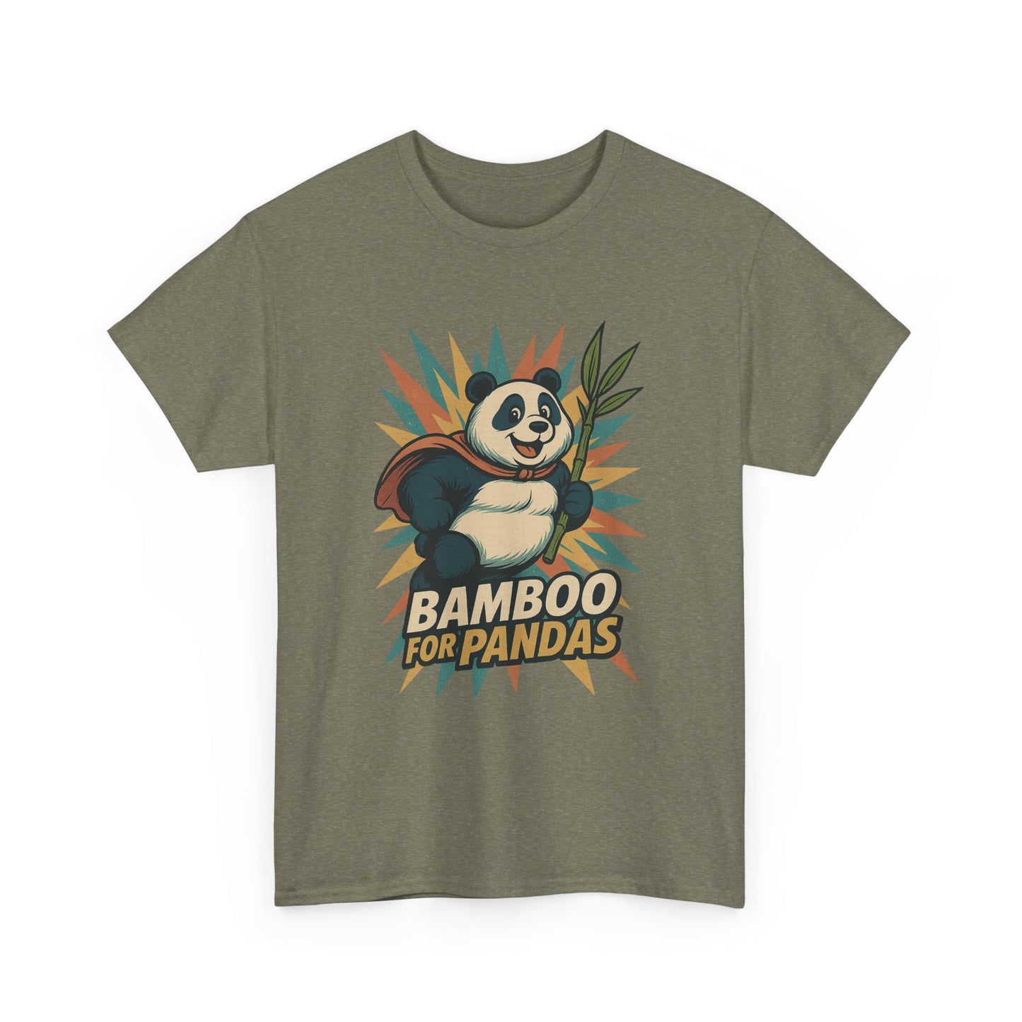 Cute Panda Bamboo Unisex Cotton Tee, Animal Lover Gift, Eco-Friendly Apparel, Casual Wear, Nature-Themed Shirt