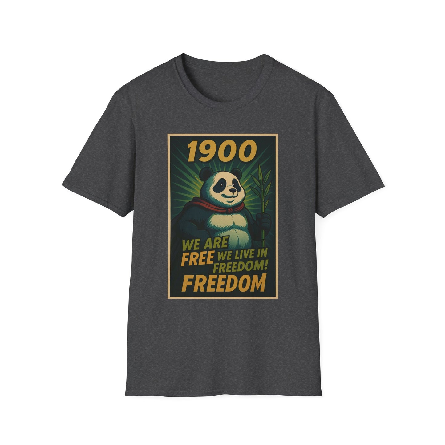 Panda Freedom T-Shirt, Fun Graphic Tee, Gifts for Animal Lovers, Casual Wear, Unique Vintage Style Tee