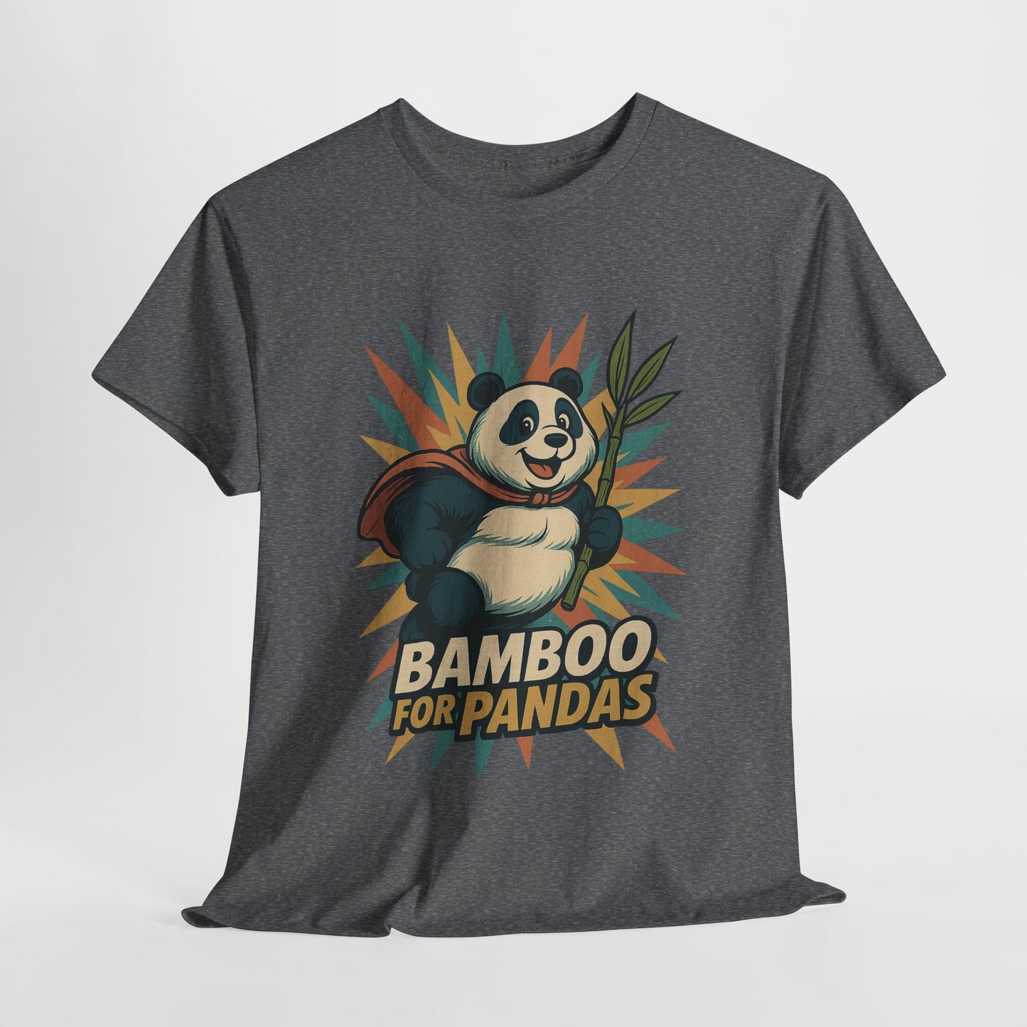 Cute Panda Bamboo Unisex Cotton Tee, Animal Lover Gift, Eco-Friendly Apparel, Casual Wear, Nature-Themed Shirt