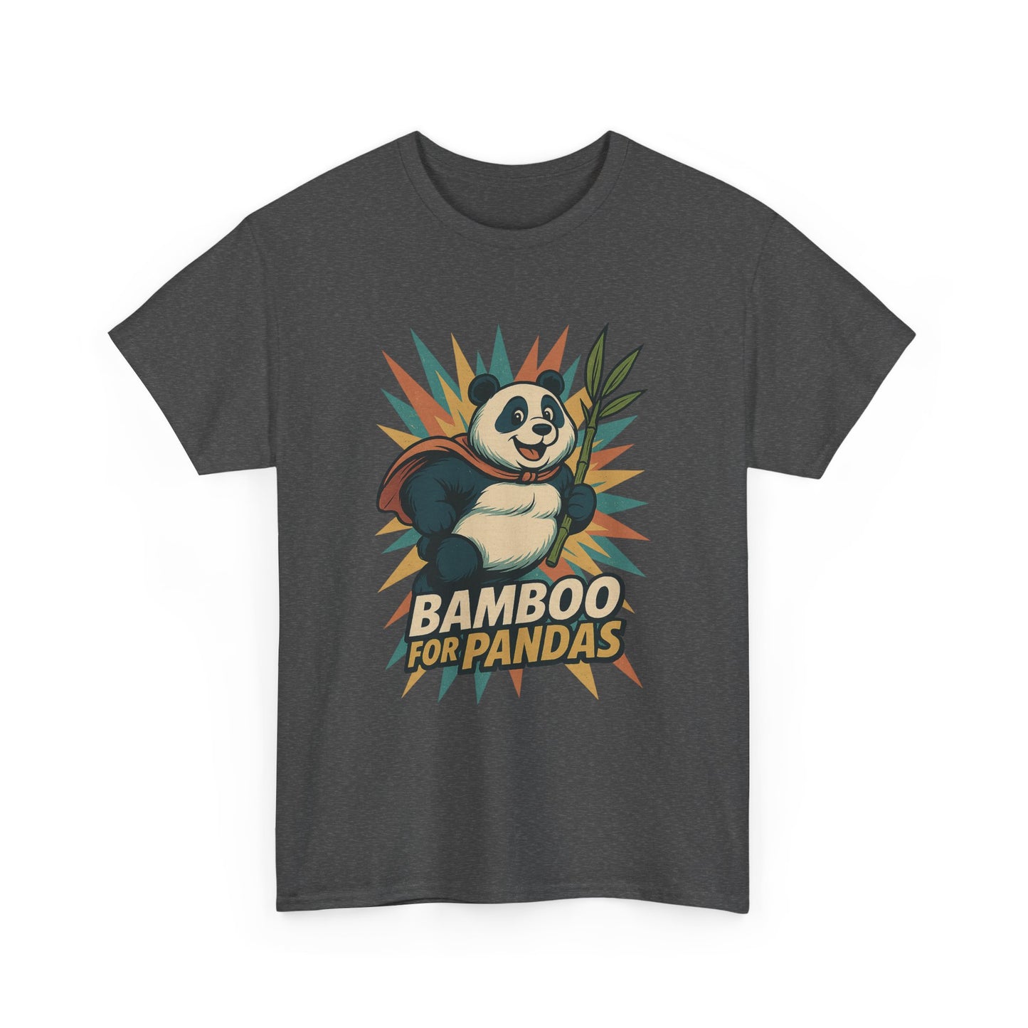 Cute Panda Bamboo Unisex Cotton Tee, Animal Lover Gift, Eco-Friendly Apparel, Casual Wear, Nature-Themed Shirt
