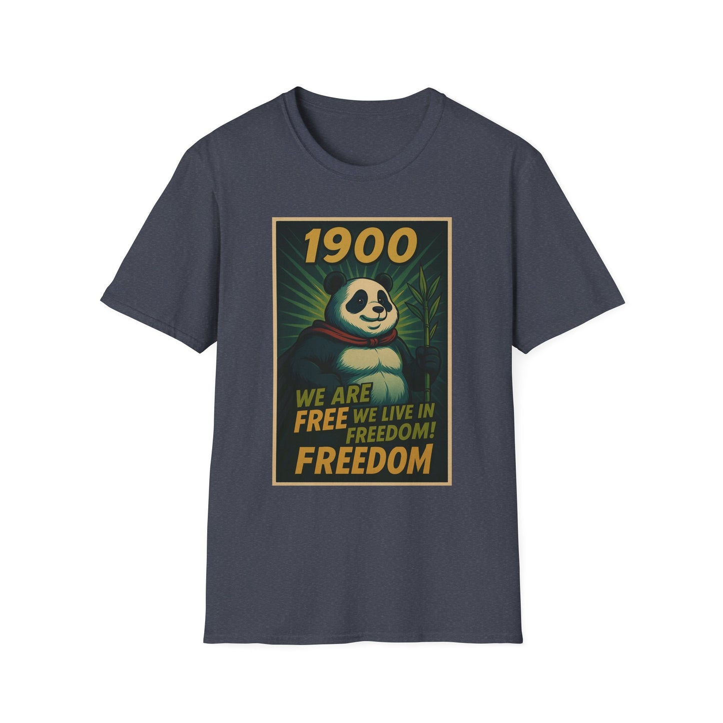 Panda Freedom T-Shirt, Fun Graphic Tee, Gifts for Animal Lovers, Casual Wear, Unique Vintage Style Tee