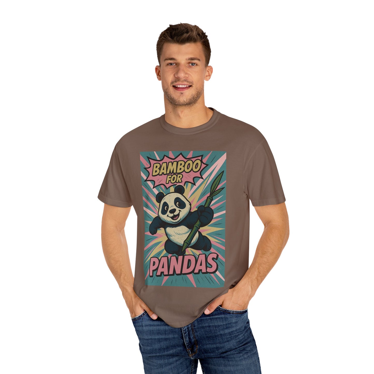 Panda Love Unisex T-Shirt, Eco-Friendly Bamboo Shirt, Cute Animal Tee, Gift for Nature Lovers, Stylish Casual Wear