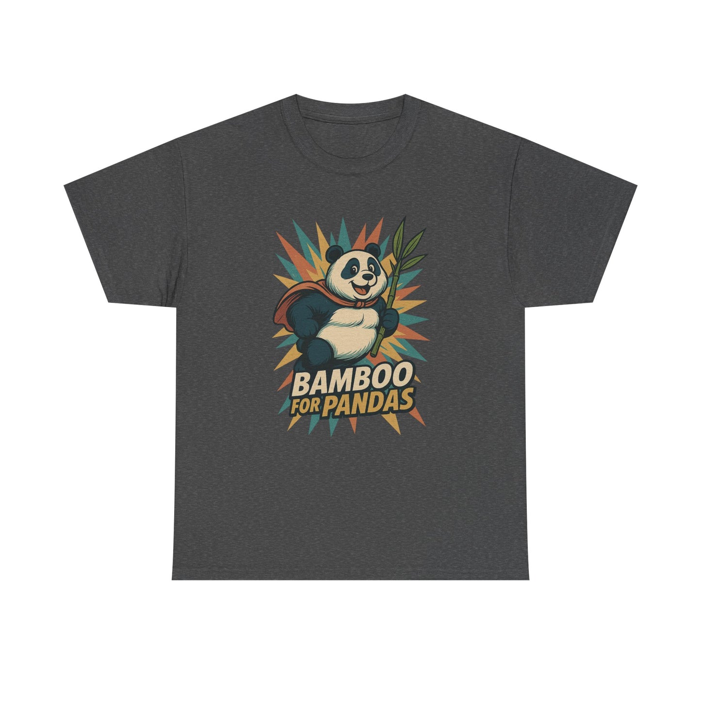 Cute Panda Bamboo Unisex Cotton Tee, Animal Lover Gift, Eco-Friendly Apparel, Casual Wear, Nature-Themed Shirt