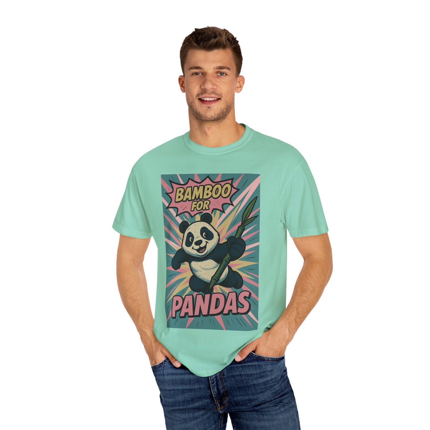 Panda Love Unisex T-Shirt, Eco-Friendly Bamboo Shirt, Cute Animal Tee, Gift for Nature Lovers, Stylish Casual Wear