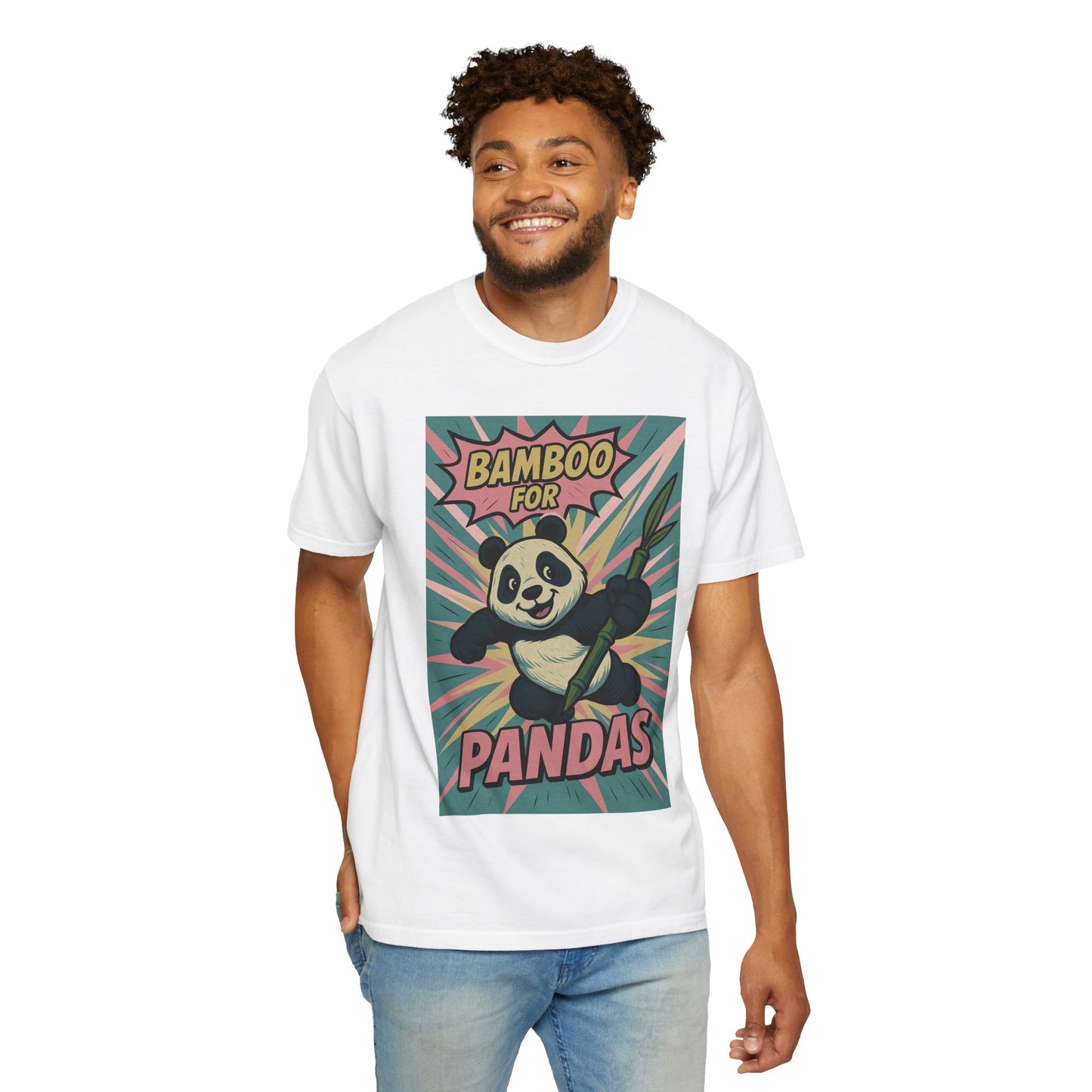 Panda Love Unisex T-Shirt, Eco-Friendly Bamboo Shirt, Cute Animal Tee, Gift for Nature Lovers, Stylish Casual Wear