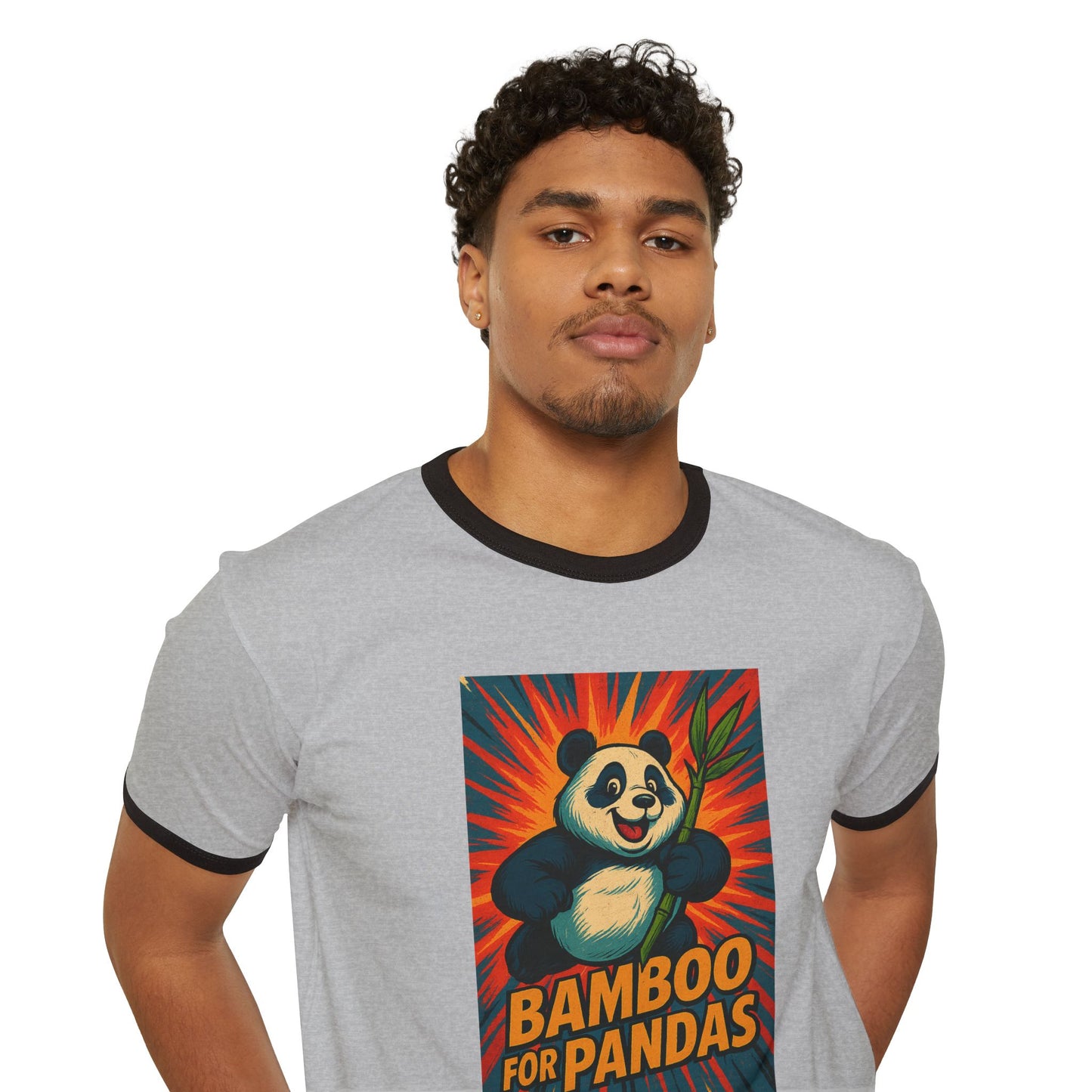 Bamboo for Pandas Ringer T-Shirt, Eco-Friendly