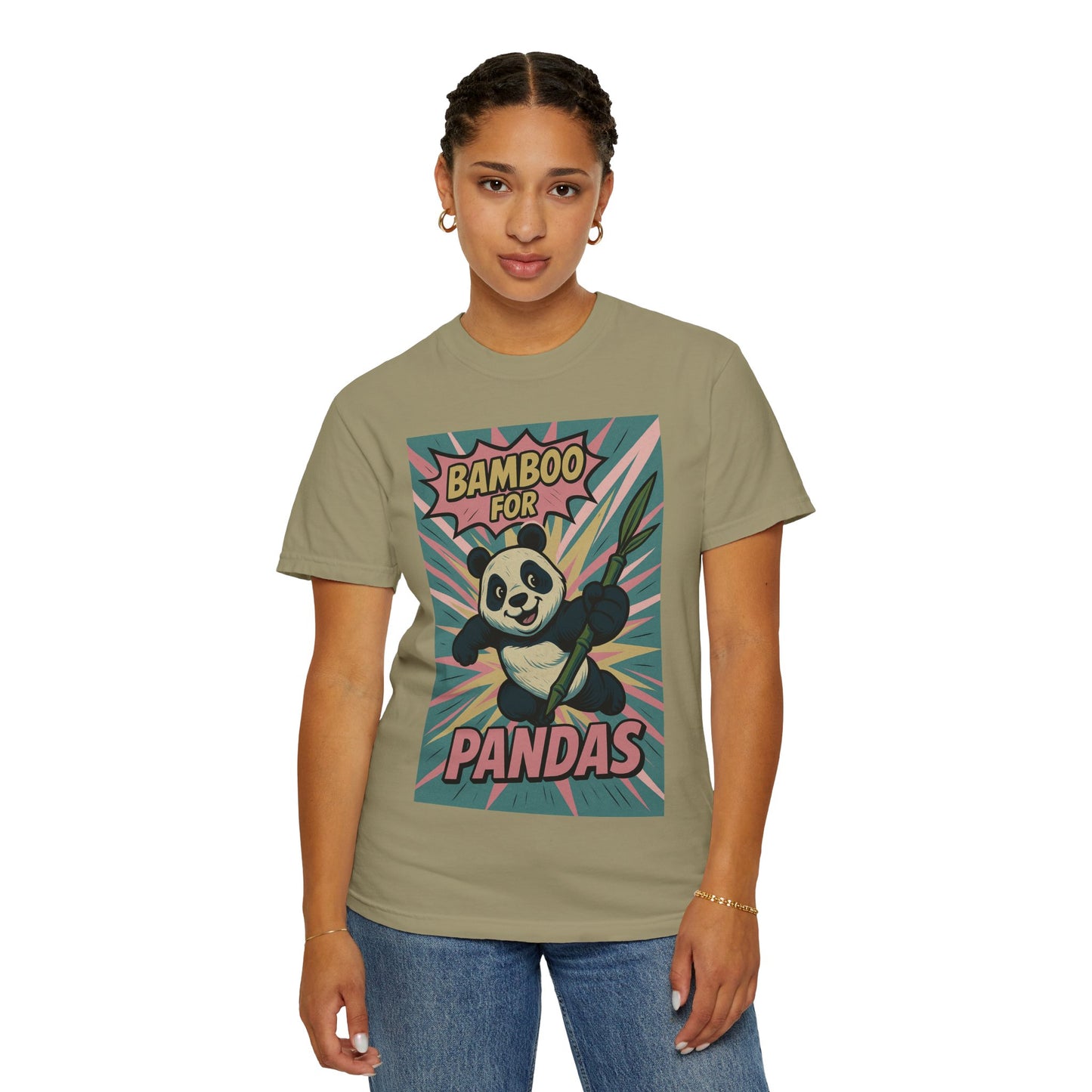 Panda Love Unisex T-Shirt, Eco-Friendly Bamboo Shirt, Cute Animal Tee, Gift for Nature Lovers, Stylish Casual Wear