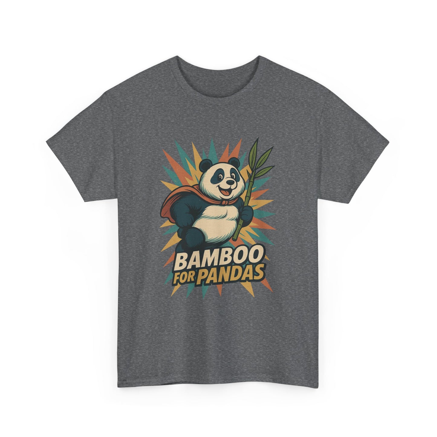 Cute Panda Bamboo Unisex Cotton Tee, Animal Lover Gift, Eco-Friendly Apparel, Casual Wear, Nature-Themed Shirt