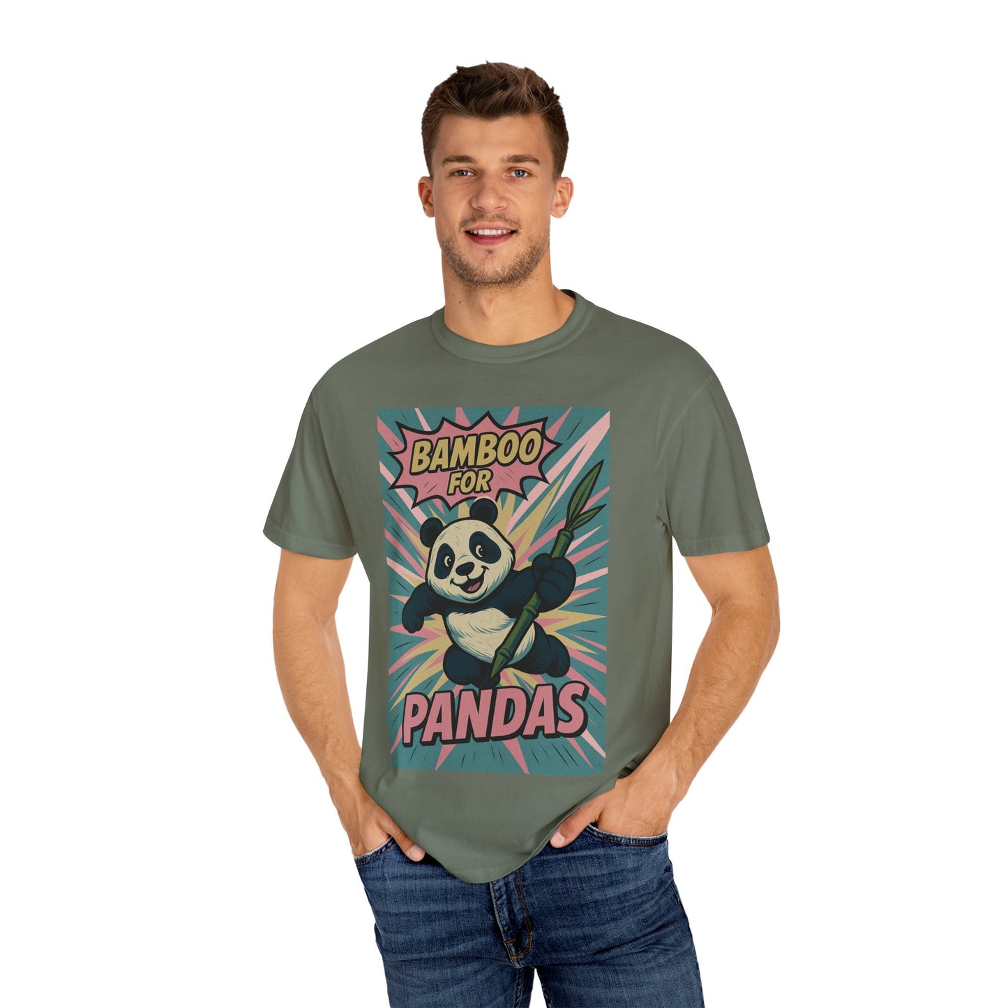 Panda Love Unisex T-Shirt, Eco-Friendly Bamboo Shirt, Cute Animal Tee, Gift for Nature Lovers, Stylish Casual Wear