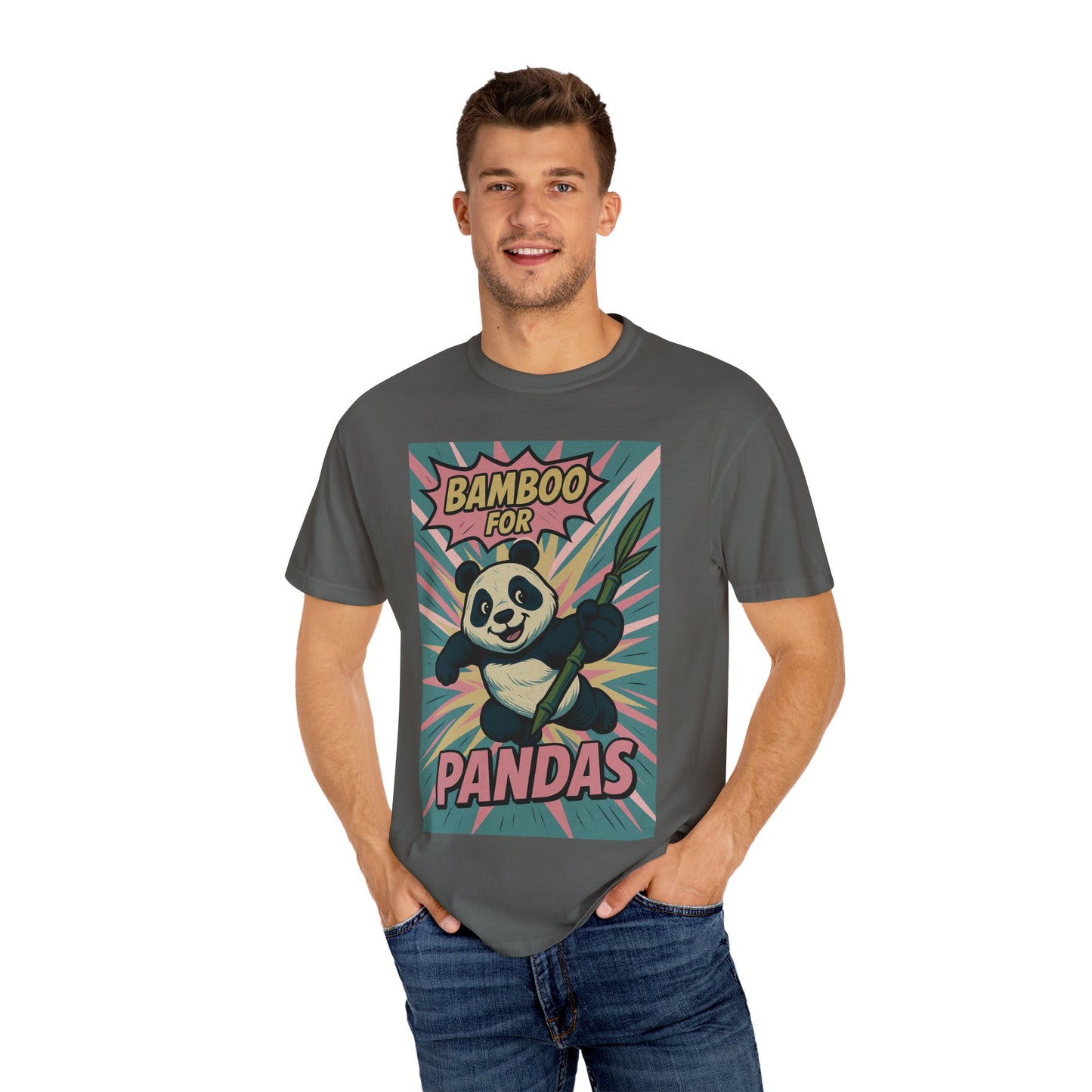 Panda Love Unisex T-Shirt, Eco-Friendly Bamboo Shirt, Cute Animal Tee, Gift for Nature Lovers, Stylish Casual Wear