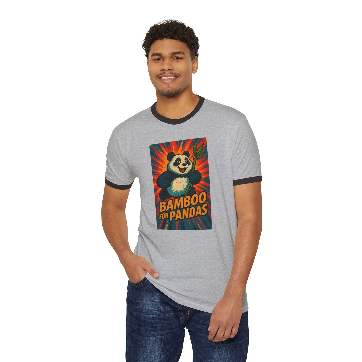 Bamboo for Pandas Ringer T-Shirt, Eco-Friendly