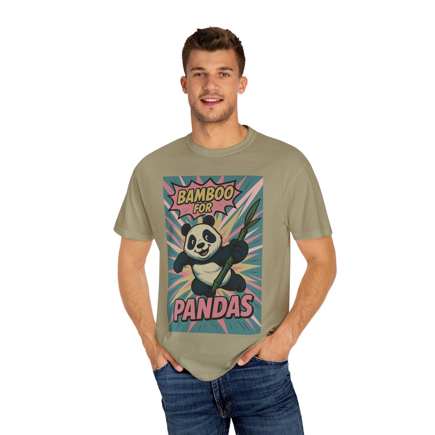 Panda Love Unisex T-Shirt, Eco-Friendly Bamboo Shirt, Cute Animal Tee, Gift for Nature Lovers, Stylish Casual Wear