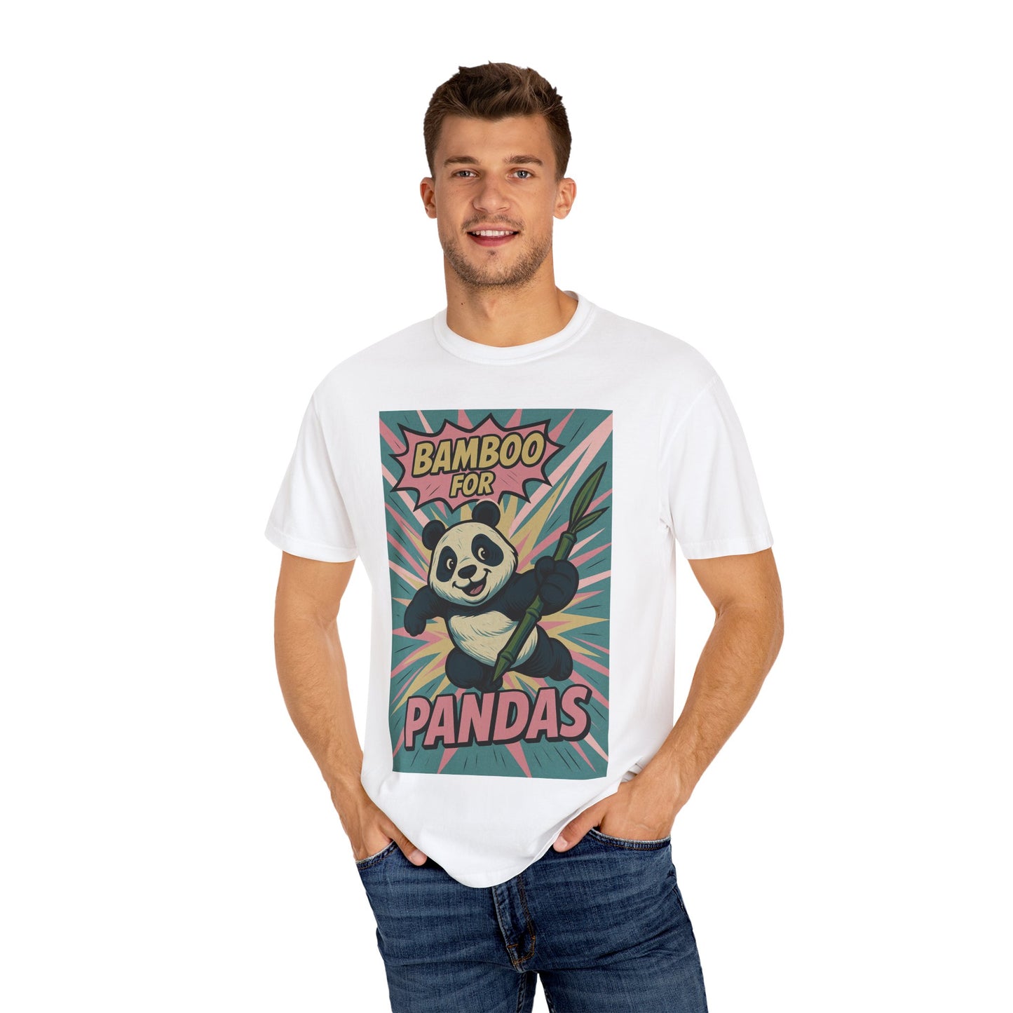 Panda Love Unisex T-Shirt, Eco-Friendly Bamboo Shirt, Cute Animal Tee, Gift for Nature Lovers, Stylish Casual Wear