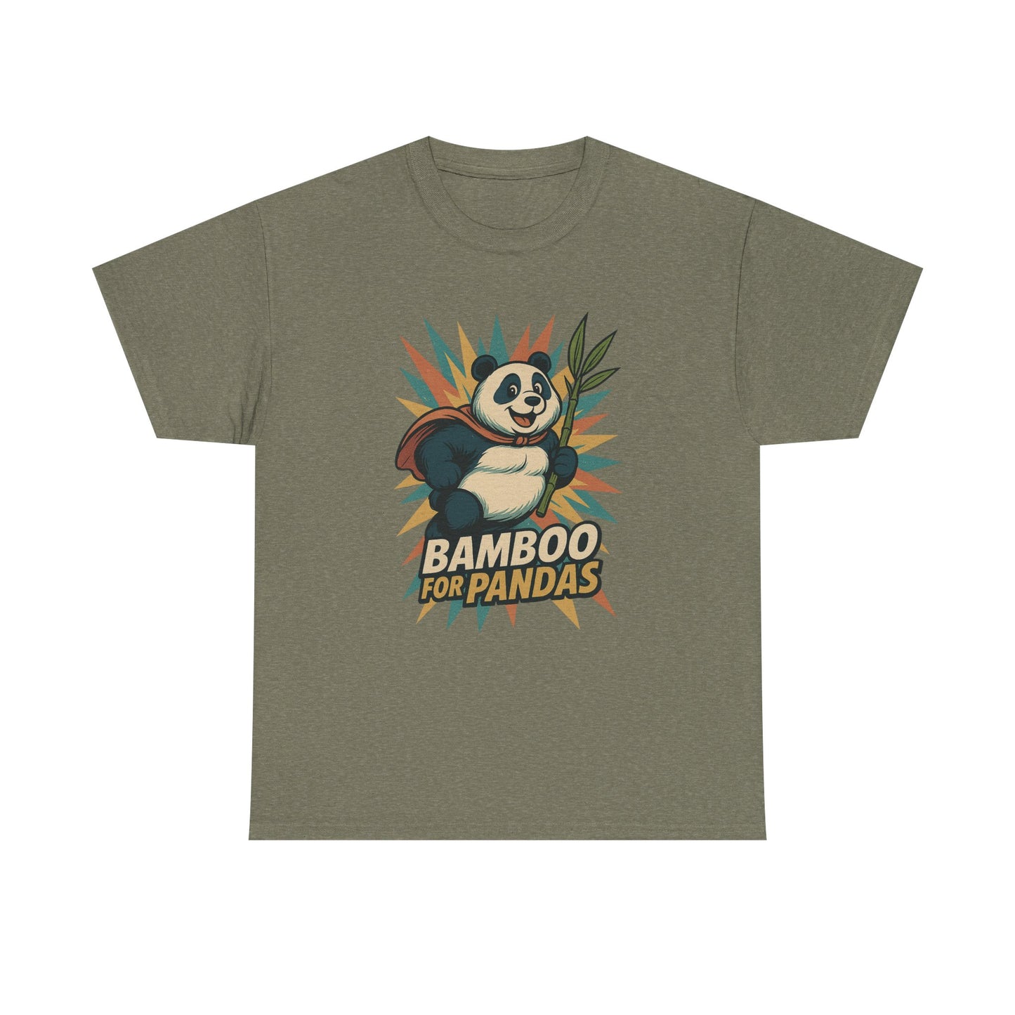Cute Panda Bamboo Unisex Cotton Tee, Animal Lover Gift, Eco-Friendly Apparel, Casual Wear, Nature-Themed Shirt