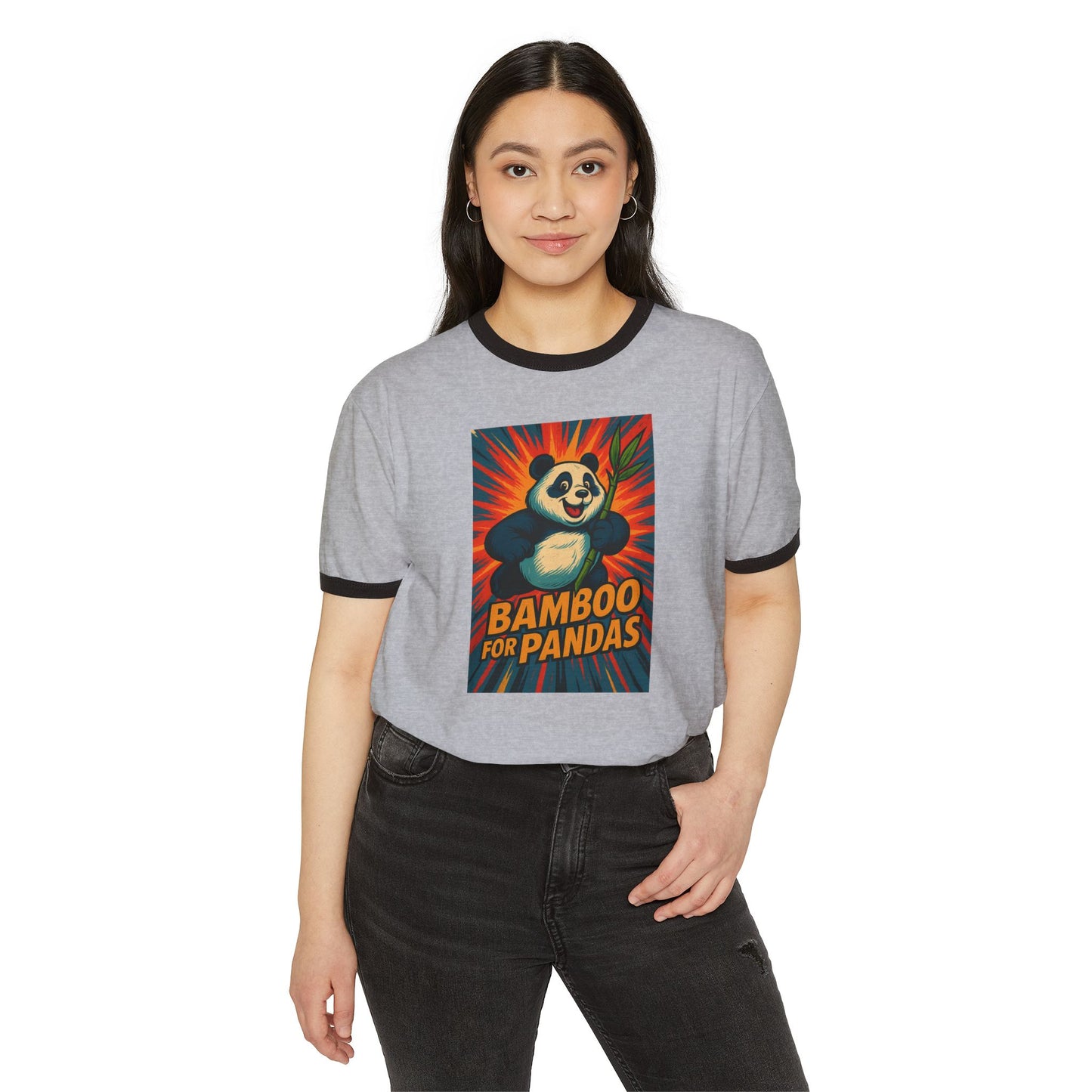 Bamboo for Pandas Ringer T-Shirt, Eco-Friendly