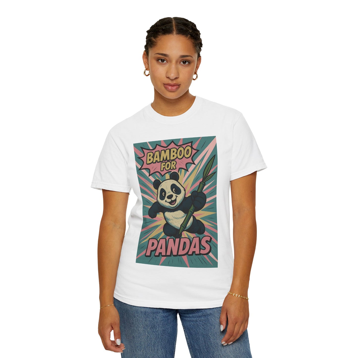 Panda Love Unisex T-Shirt, Eco-Friendly Bamboo Shirt, Cute Animal Tee, Gift for Nature Lovers, Stylish Casual Wear