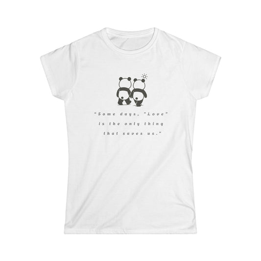 “Kindness in Cotton – Women's Panda Softstyle Tee”