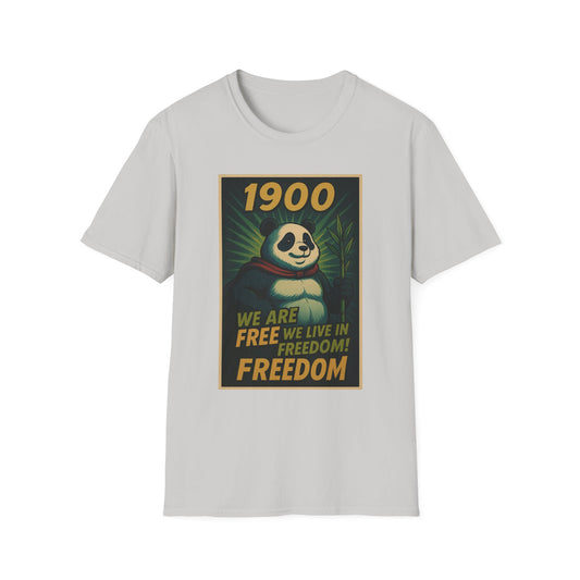 Panda Freedom T-Shirt, Fun Graphic Tee, Gifts for Animal Lovers, Casual Wear, Unique Vintage Style Tee