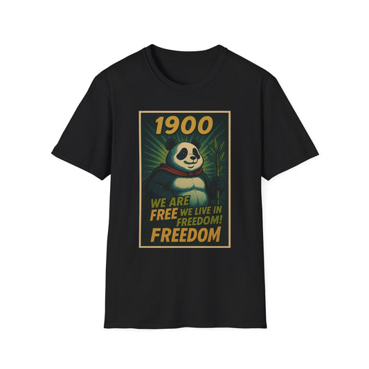 Panda Freedom T-Shirt, Fun Graphic Tee, Gifts for Animal Lovers, Casual Wear, Unique Vintage Style Tee