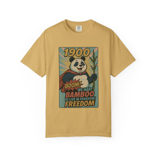 Heroic Panda T-shirt - Freedom, Eco-friendly Apparel, Casual Wear, Cute Gift for Animal Lovers